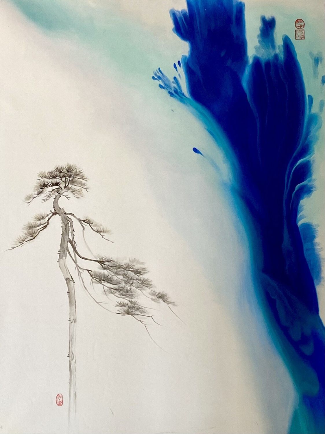 A Tree With Blue Jets