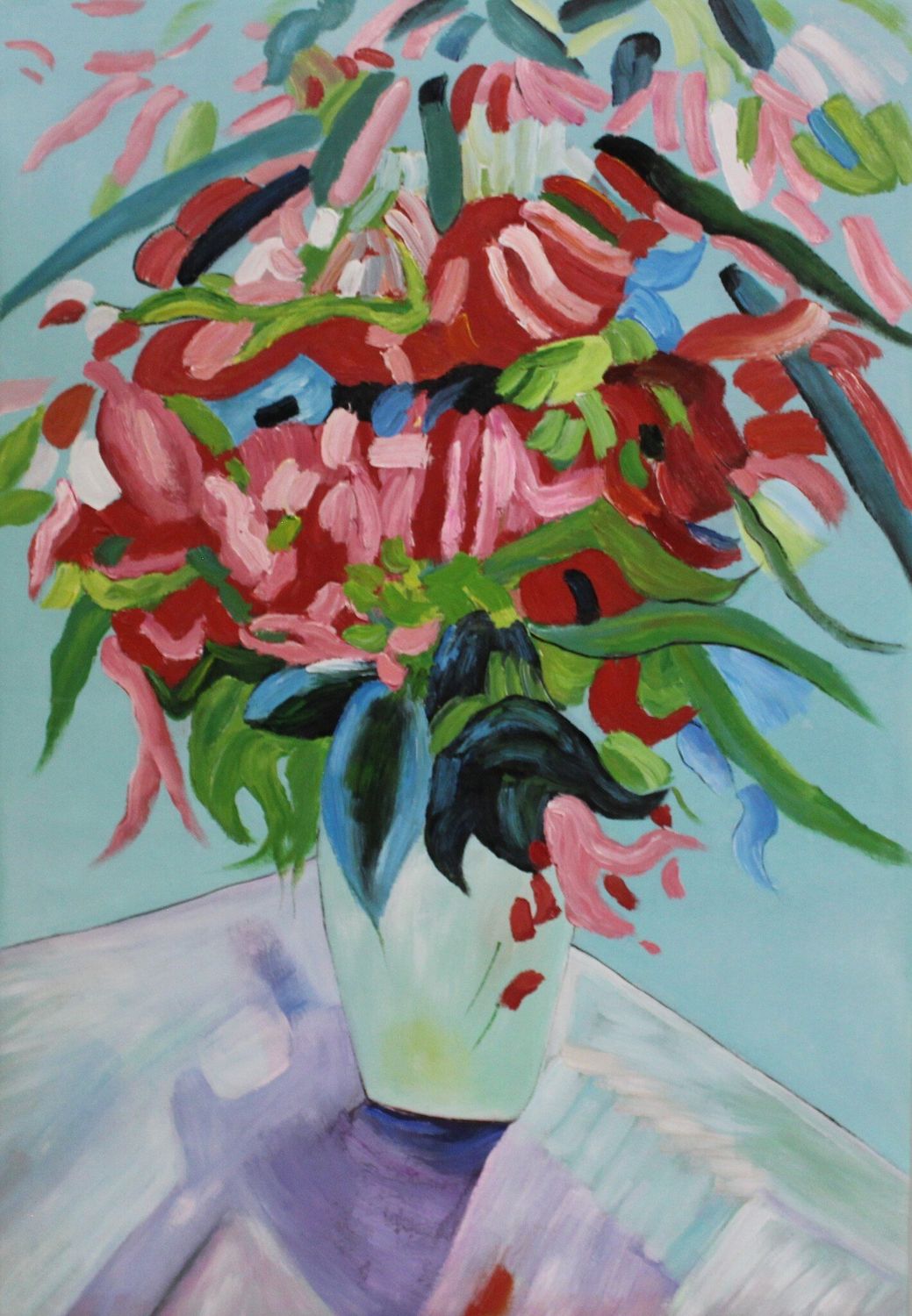 Vase Full Of Colorful Flowers I