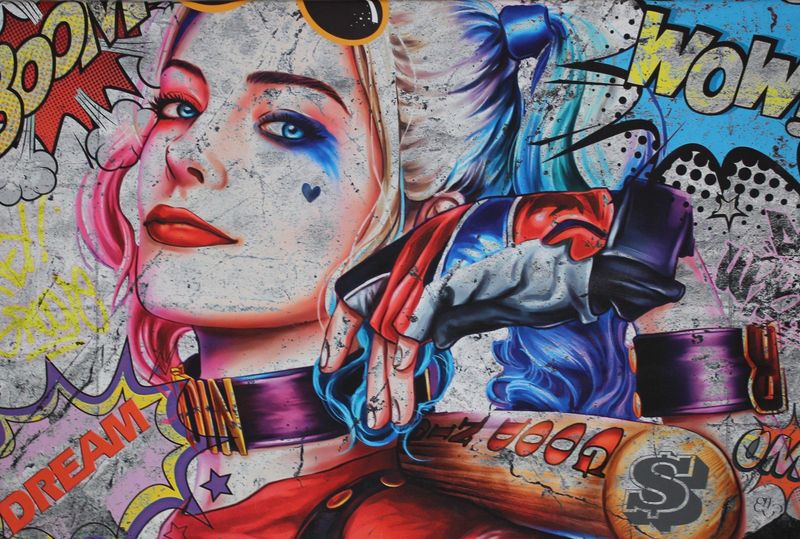 Harley Quinn Street Pop Art