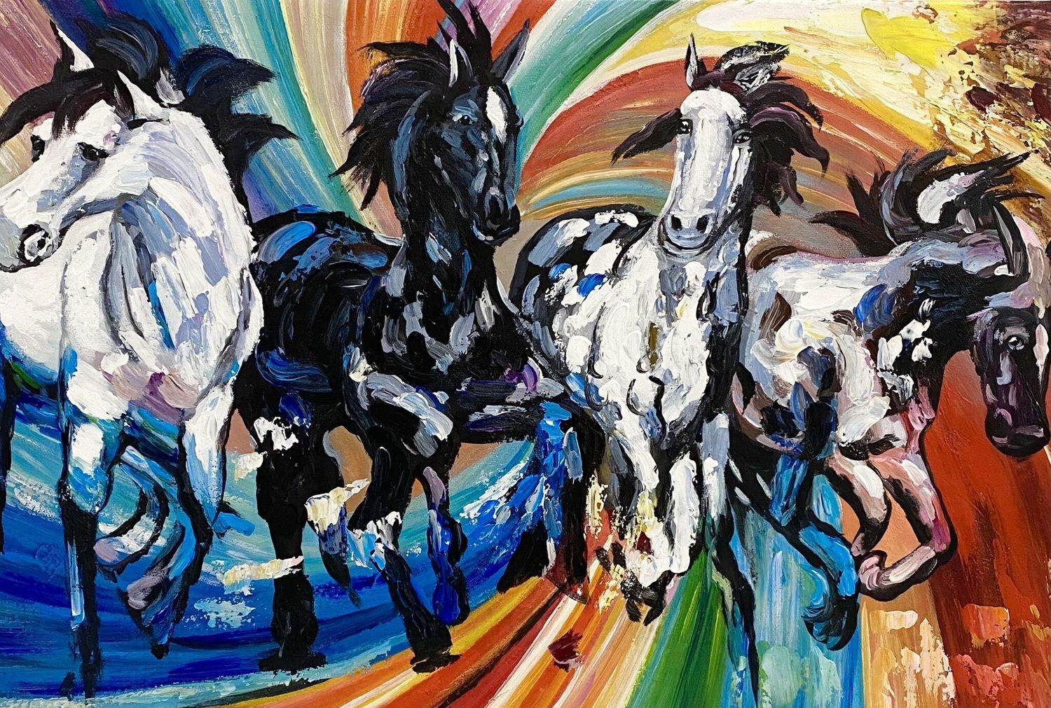 Hand-painted Animal - Horses