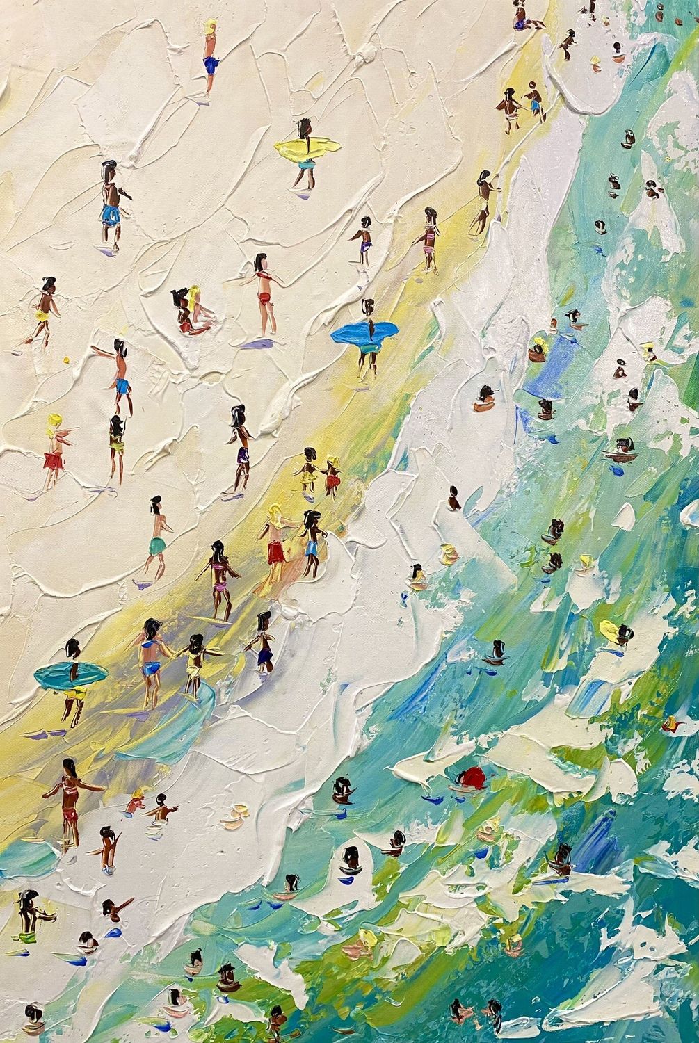 Modern Beach 3D Palette Knife Painting