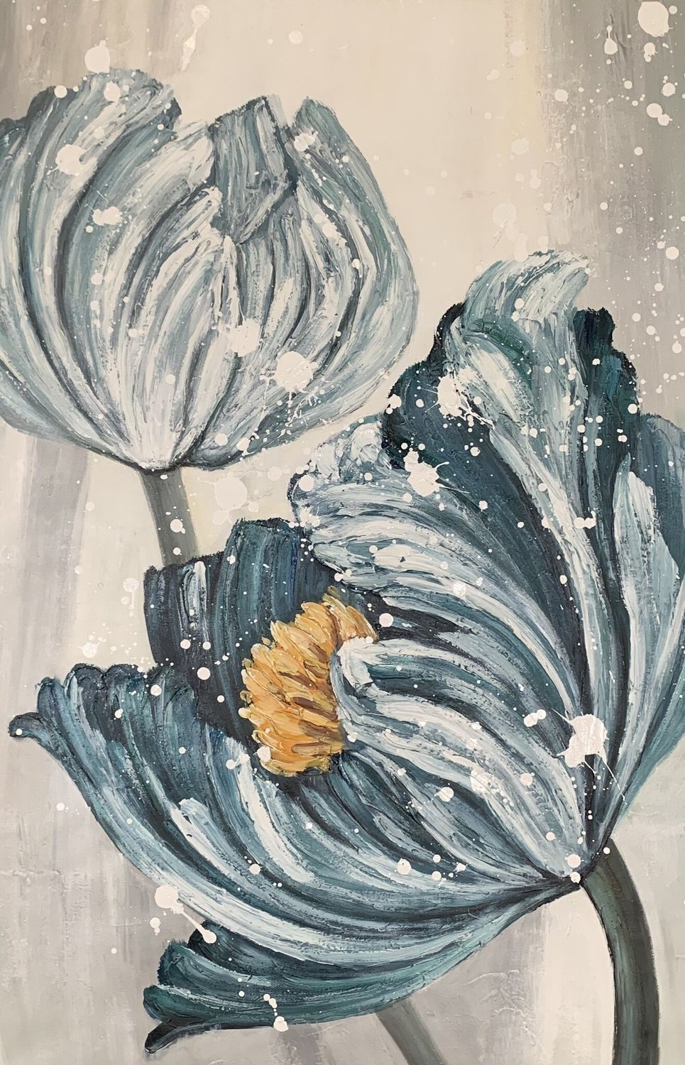 Abstract Colorful Flower - Blue