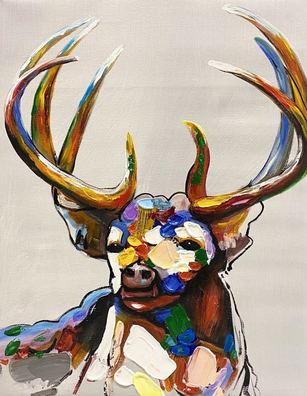 Hand-painted Animal - Deer II
