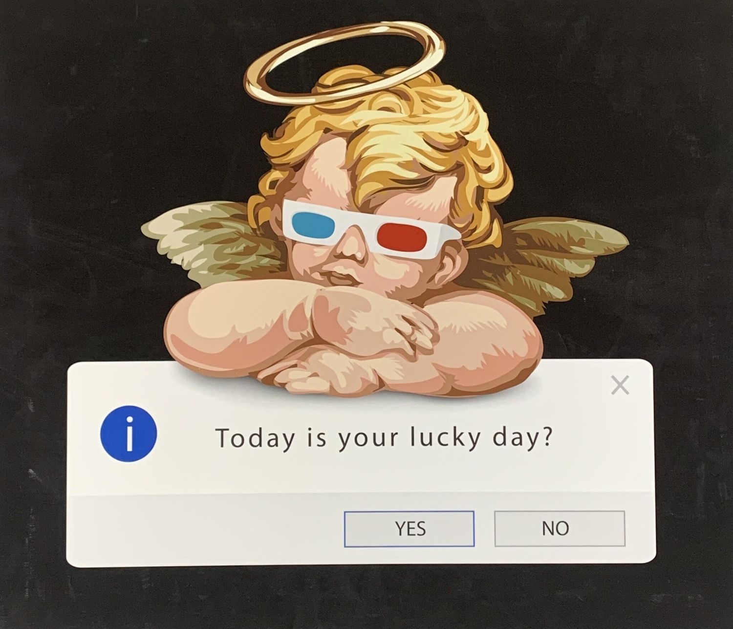 Baby Angel In 3D Glasses