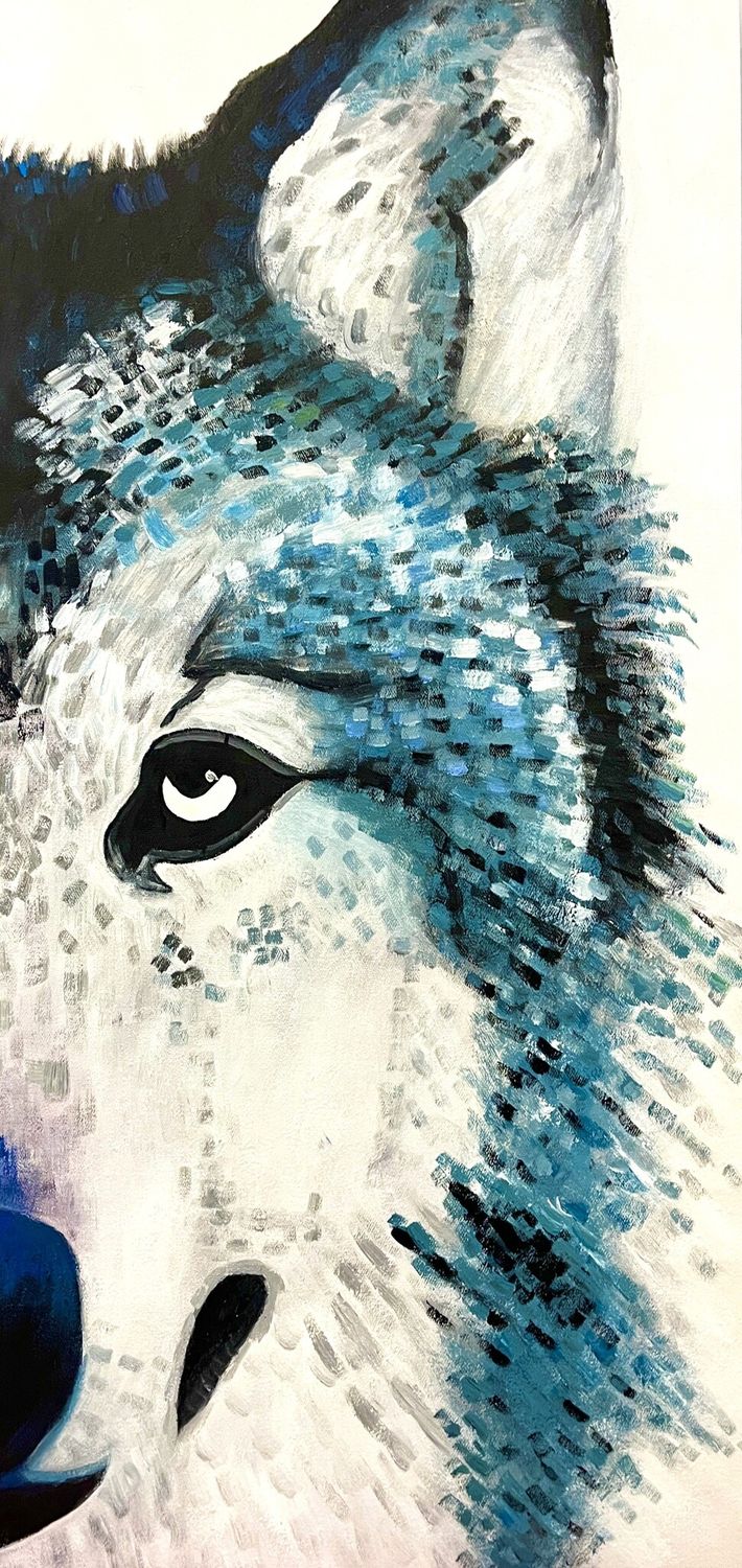 Hand-painted Animal - Wolf II