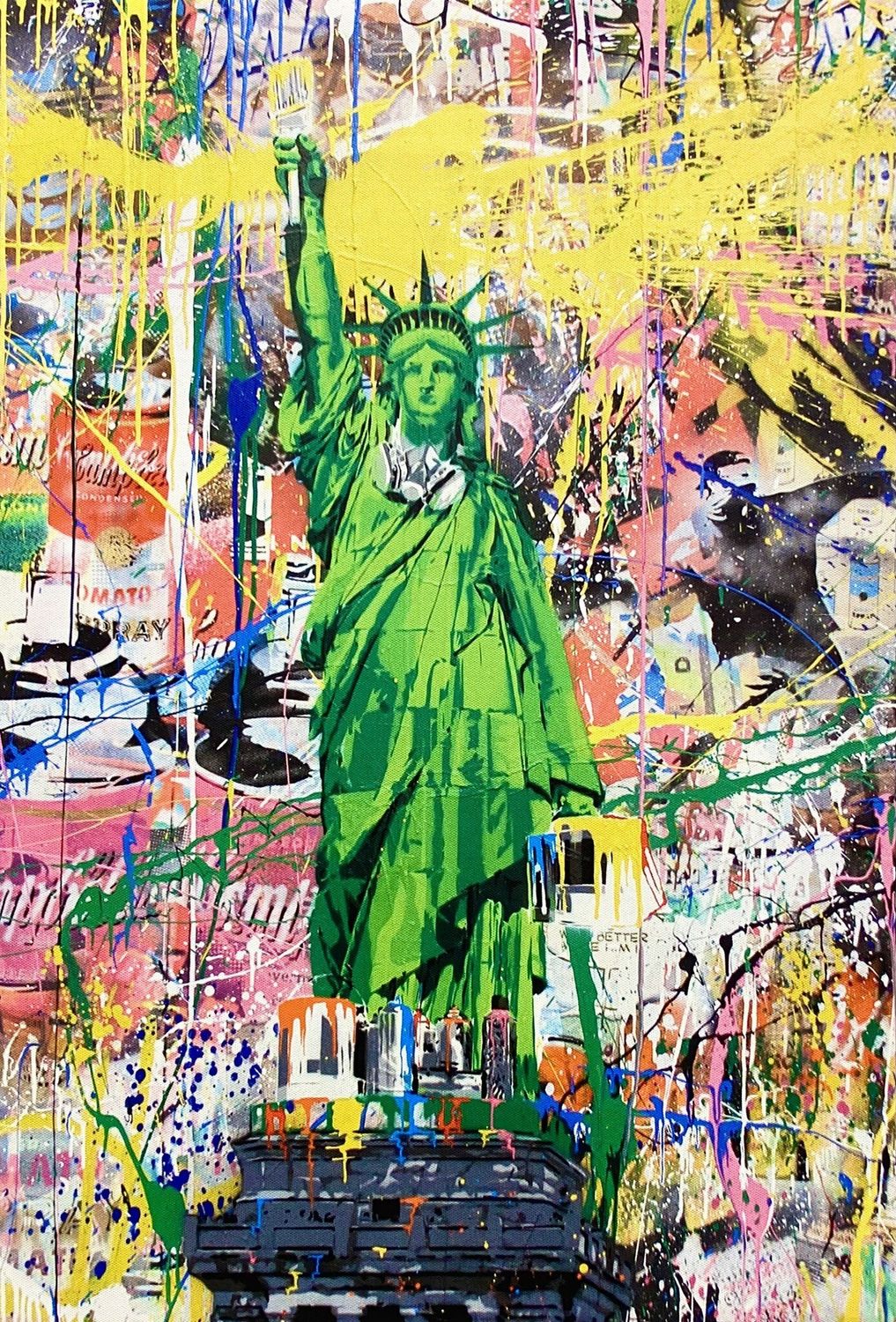 Statue of Liberty Graffiti Pop Art