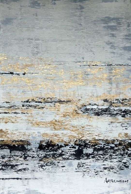 Abstract Gold Foil Art