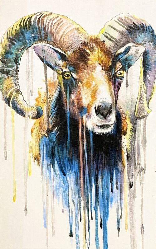 Hand-painted Animal - Goat