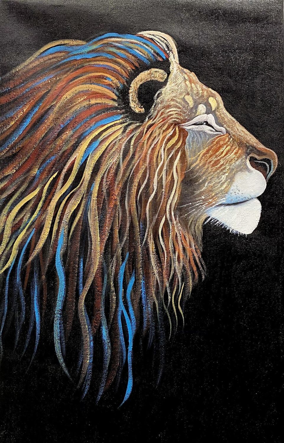 Lion Painting On Canvas