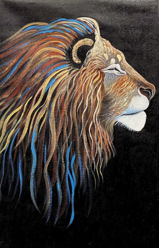 Lion Painting On Canvas