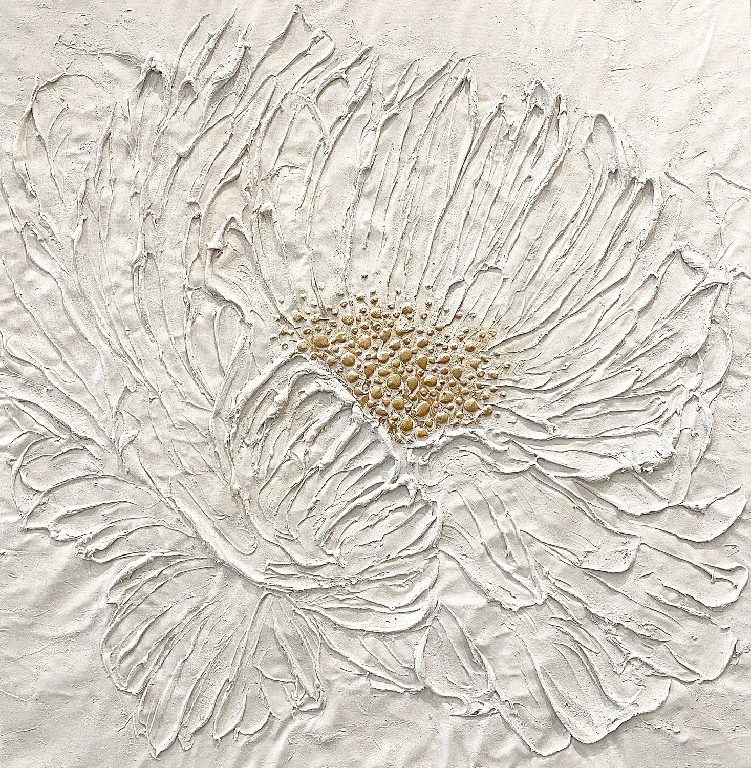 3D Texture White Flower II