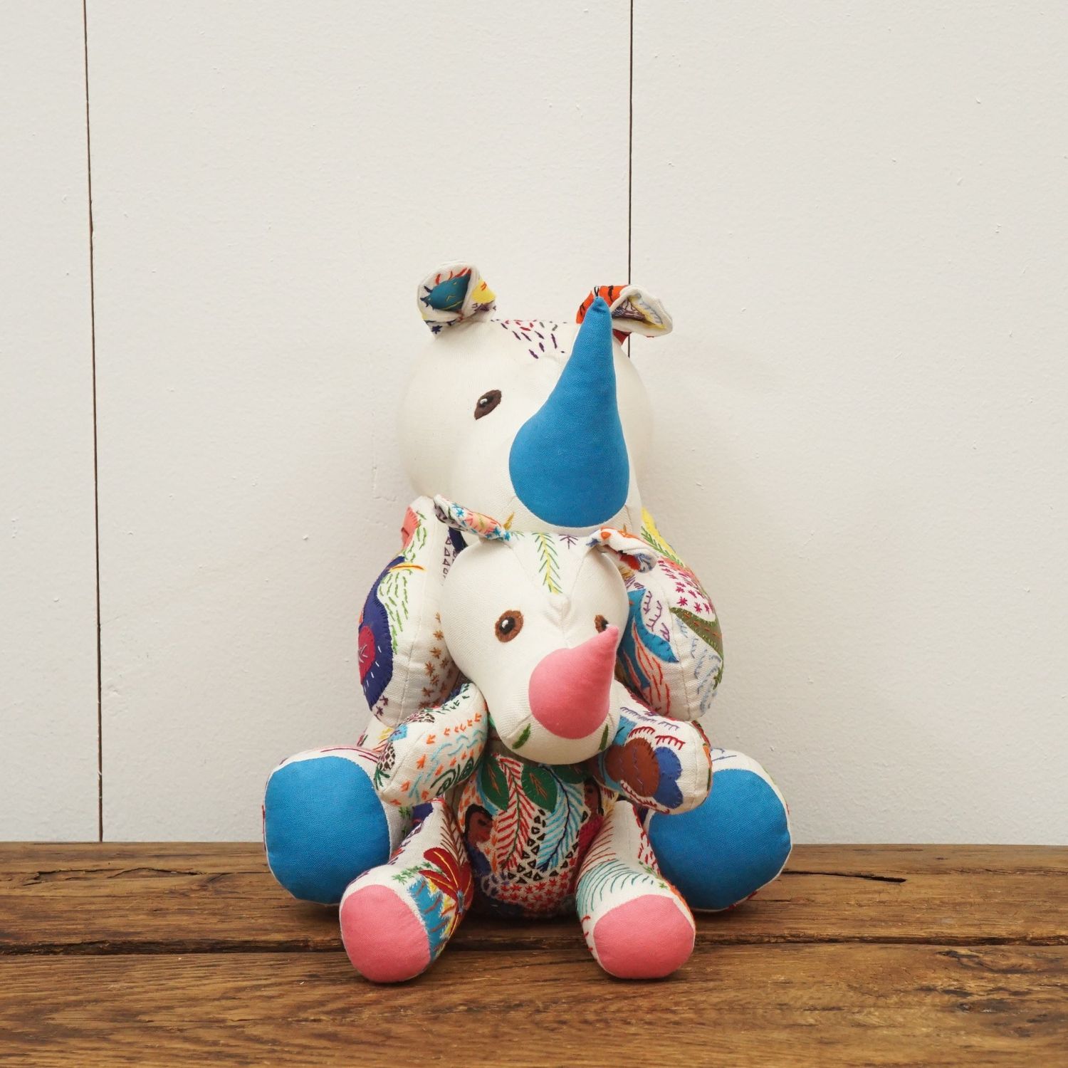 Rhino embroidered doll
