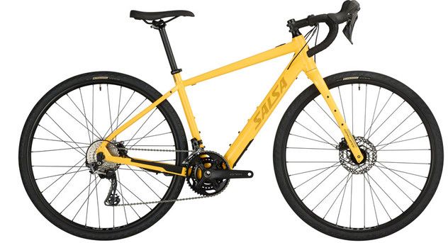 Salsa Confluence Drop Bar GRX 600 2x Ebike - 700c, Aluminum, Yellow, 60cm