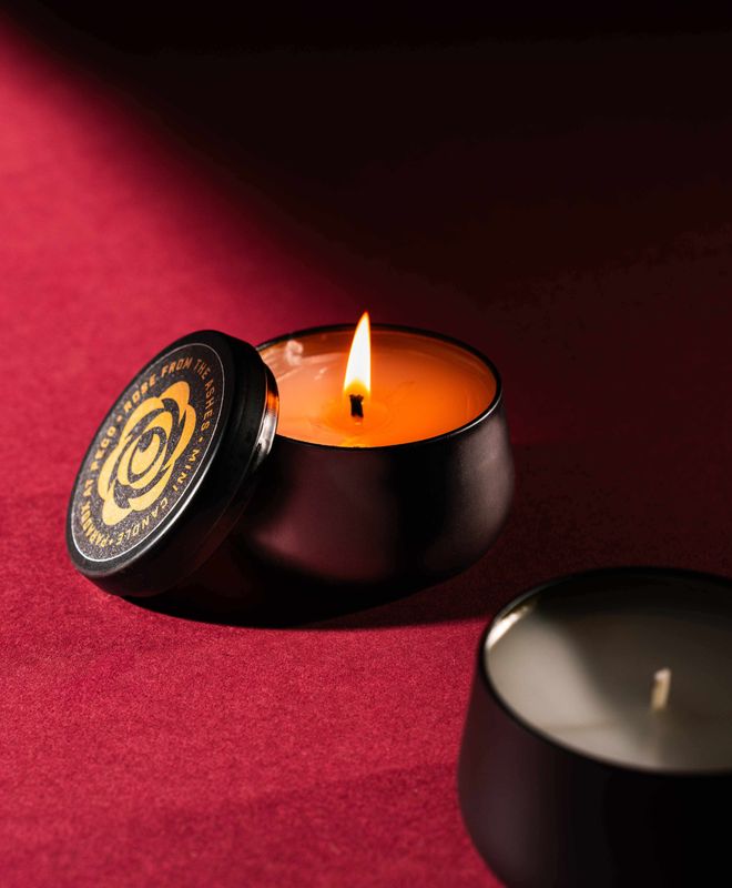 Rose From The Ashes - Mini Candle