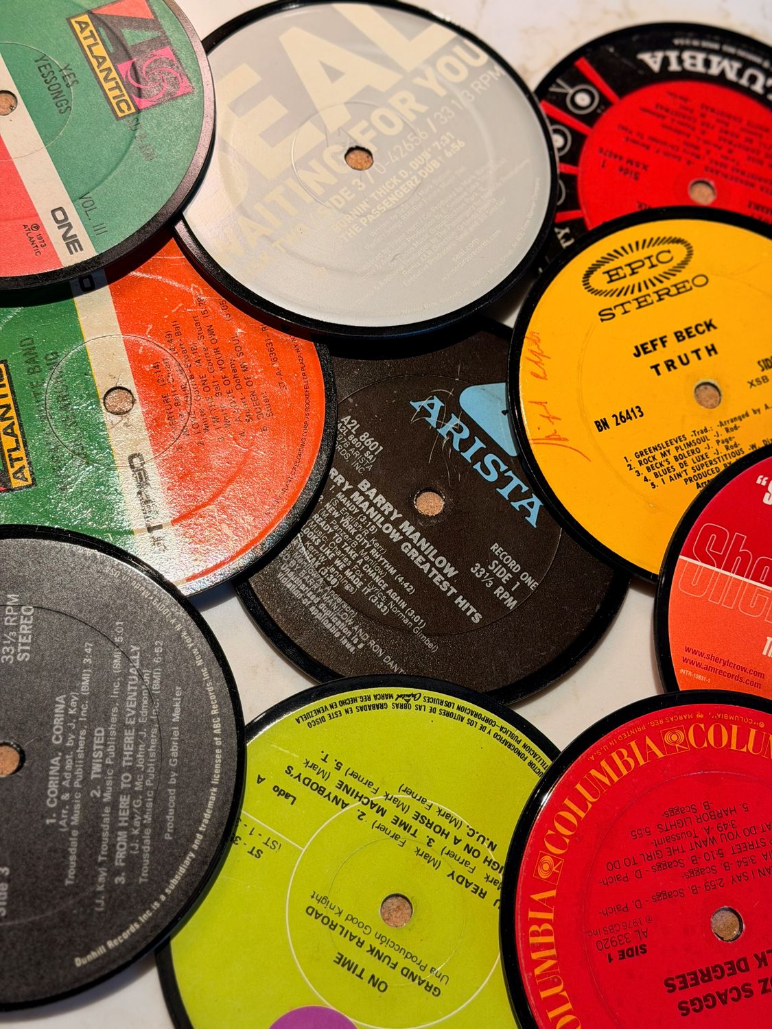 Album Label Coasters - ROLL THE DICE