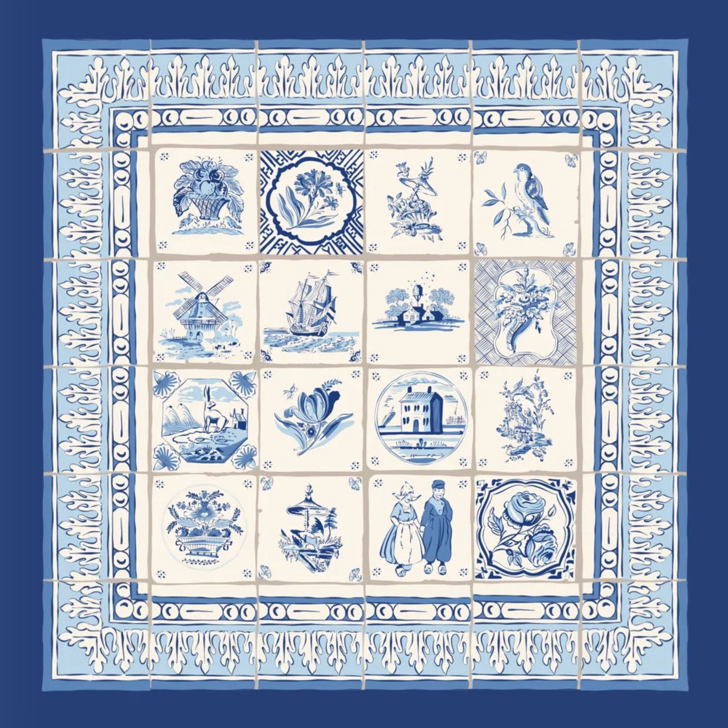 Debi Vincent Scarf 26x26, Color: Golden Age