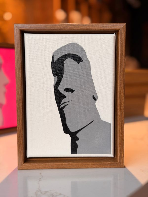 Marcus Moss Moai Statues - Original 5x7