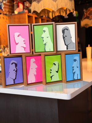 Marcus Moss Moai Statues - Original 5x7