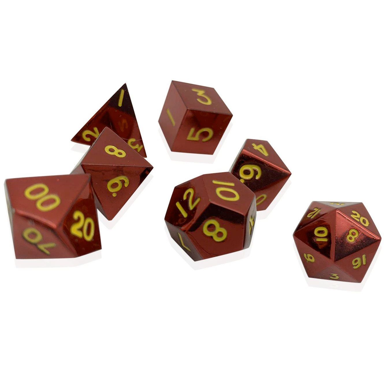 Metal Dice: Fireball (7 Piece)