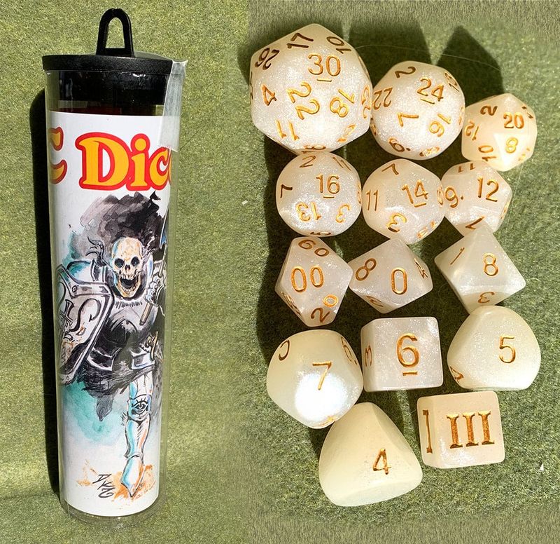 DCC Dice: Skeleton Saint Dice