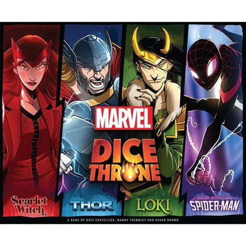 Marvel Dice Throne: 4 Hero Box (Scarlett Witch, Thor, Loki, Spiderman)