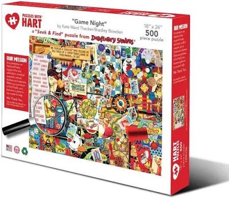Game Night 500pc Seek &amp; Find Puzzle