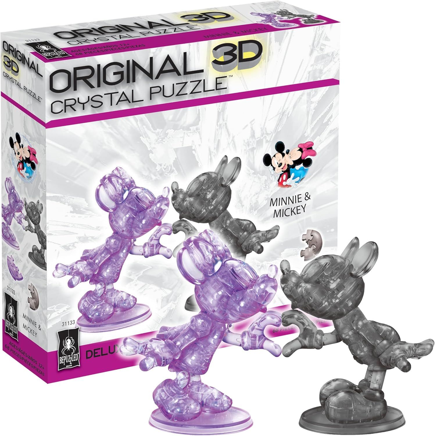 Mickey/Minnie Heart (black/purple)