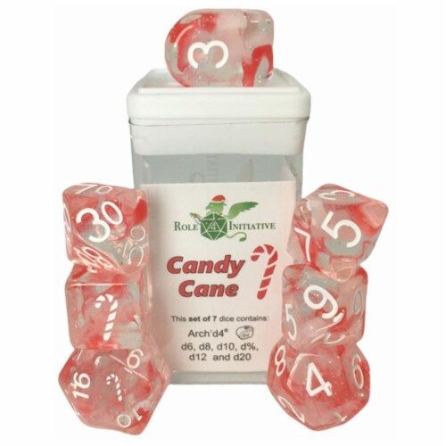 Diffusion Candy Cane Dice (Set of 7)