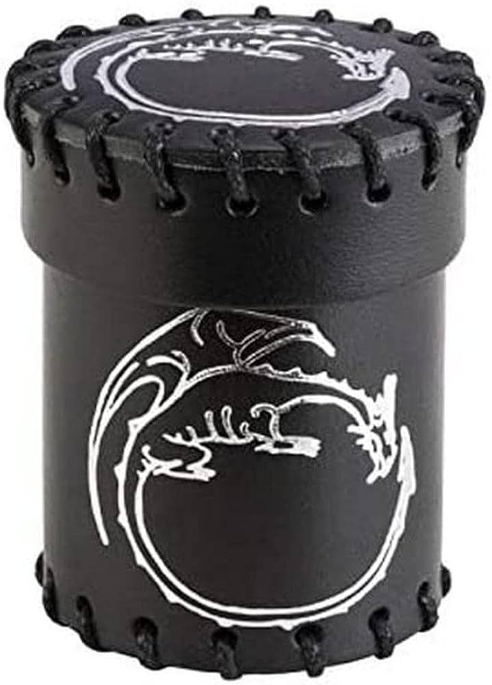Dice Cup: Dragon Black Leather