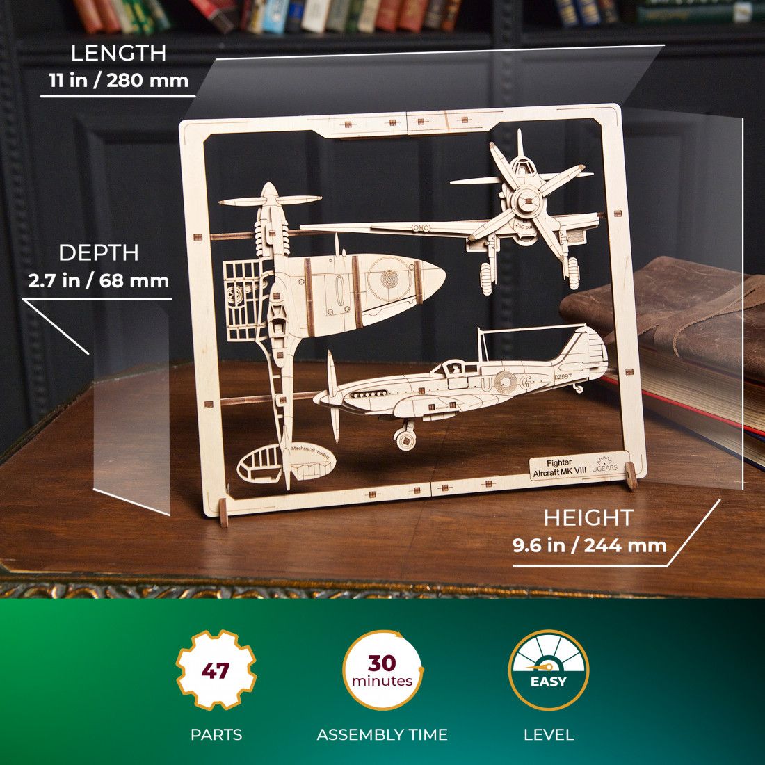 Fighter Aircraft 2.5D Mechanical Puzzle