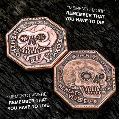 Memento Mori / Memento Vivere Copper Reminder Coin