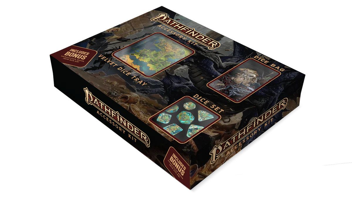 Pathfinder Bundle Dice Set/Dice Bag/Dice Tray/Bonus Book