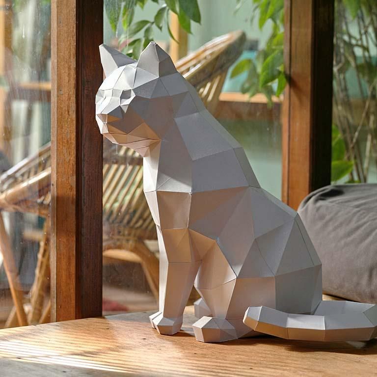 3D Papercraft: White Cat