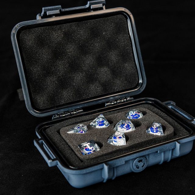 Dicetronauts Liquid Core Dice &amp; Box Set (NASA)