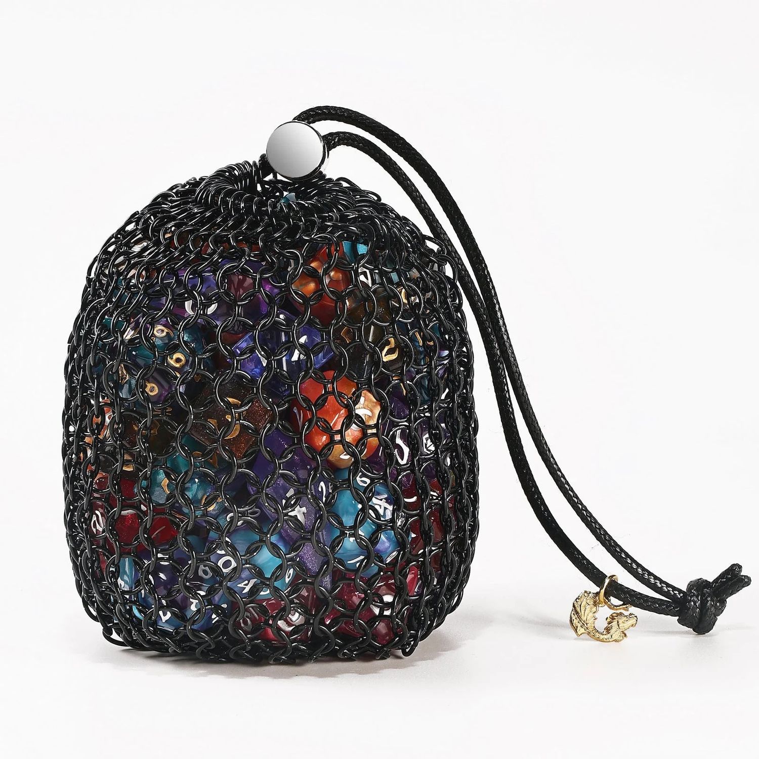 Hero's Chainmail Dice Bag - Black