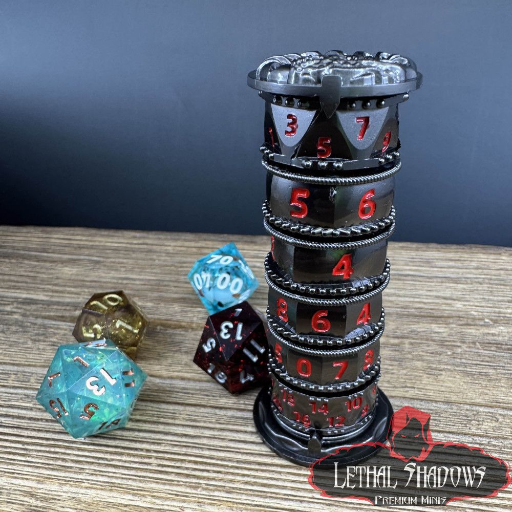 Black/Red Dice Tower Set