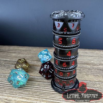 Black/Red Dice Tower Set