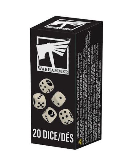 Warhammer Dice - 20 x White D6