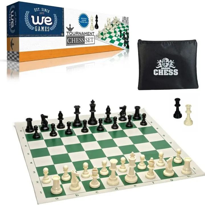 Chess: Weighted Roll-Up Board w/ Zipper Pouch
