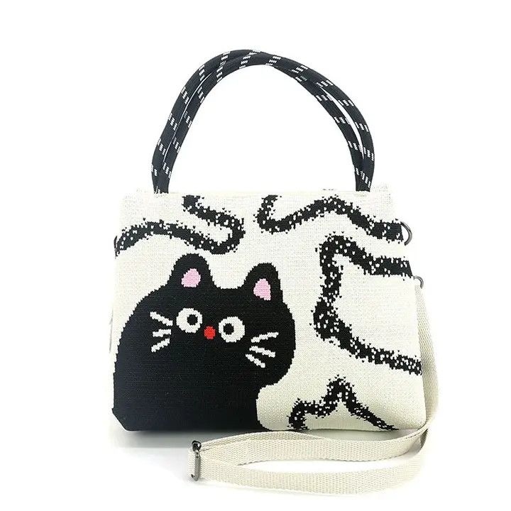 Black Cat Bag: Shoulder/Handheld - 2 Piece