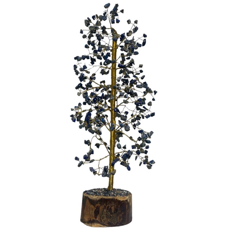 Gemstone Tree Sodalite w/ Gold Stem 16&quot;