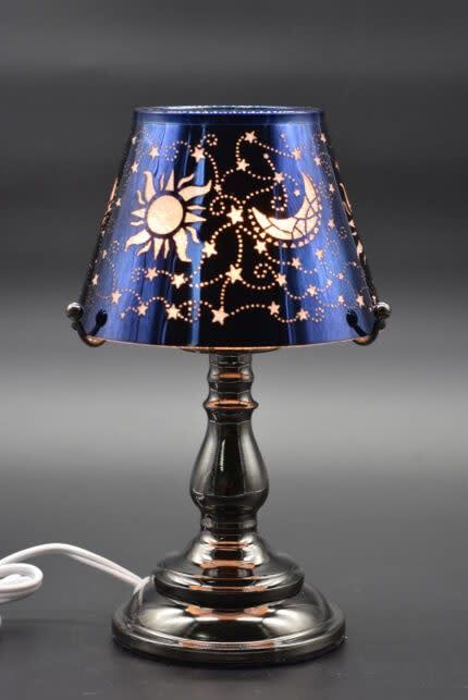 Sun &amp; Moon Electric Aroma Warmer Lamp Blue