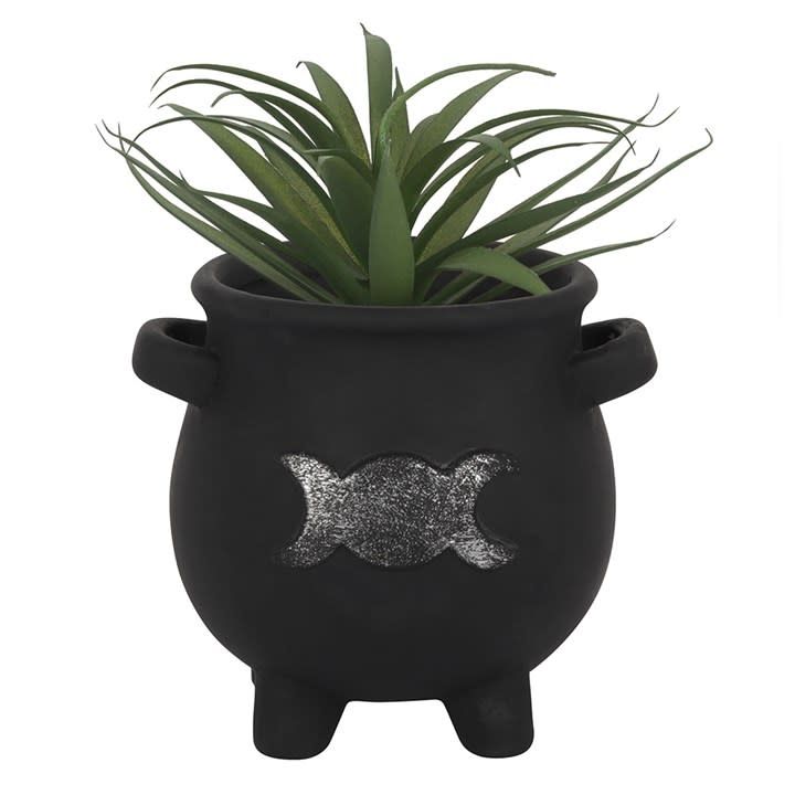 Terracotta Triple Moon Cauldron Plant Pot