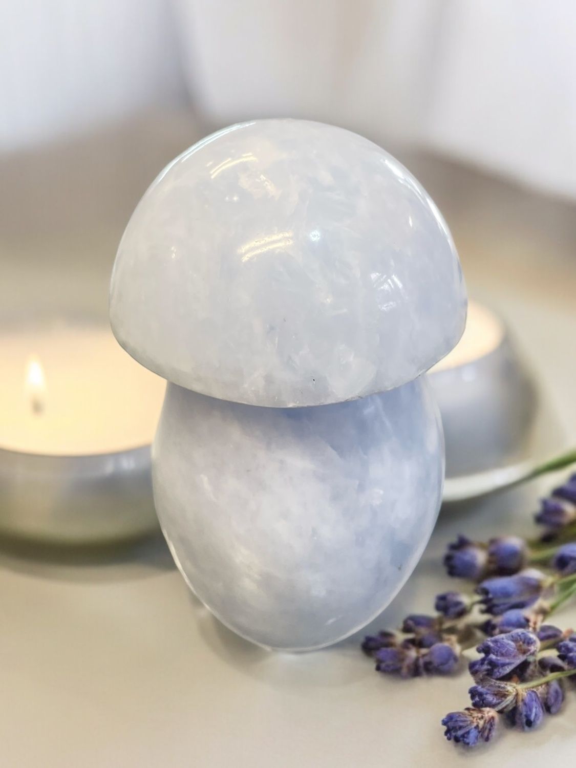 Blue Calcite Mushroom