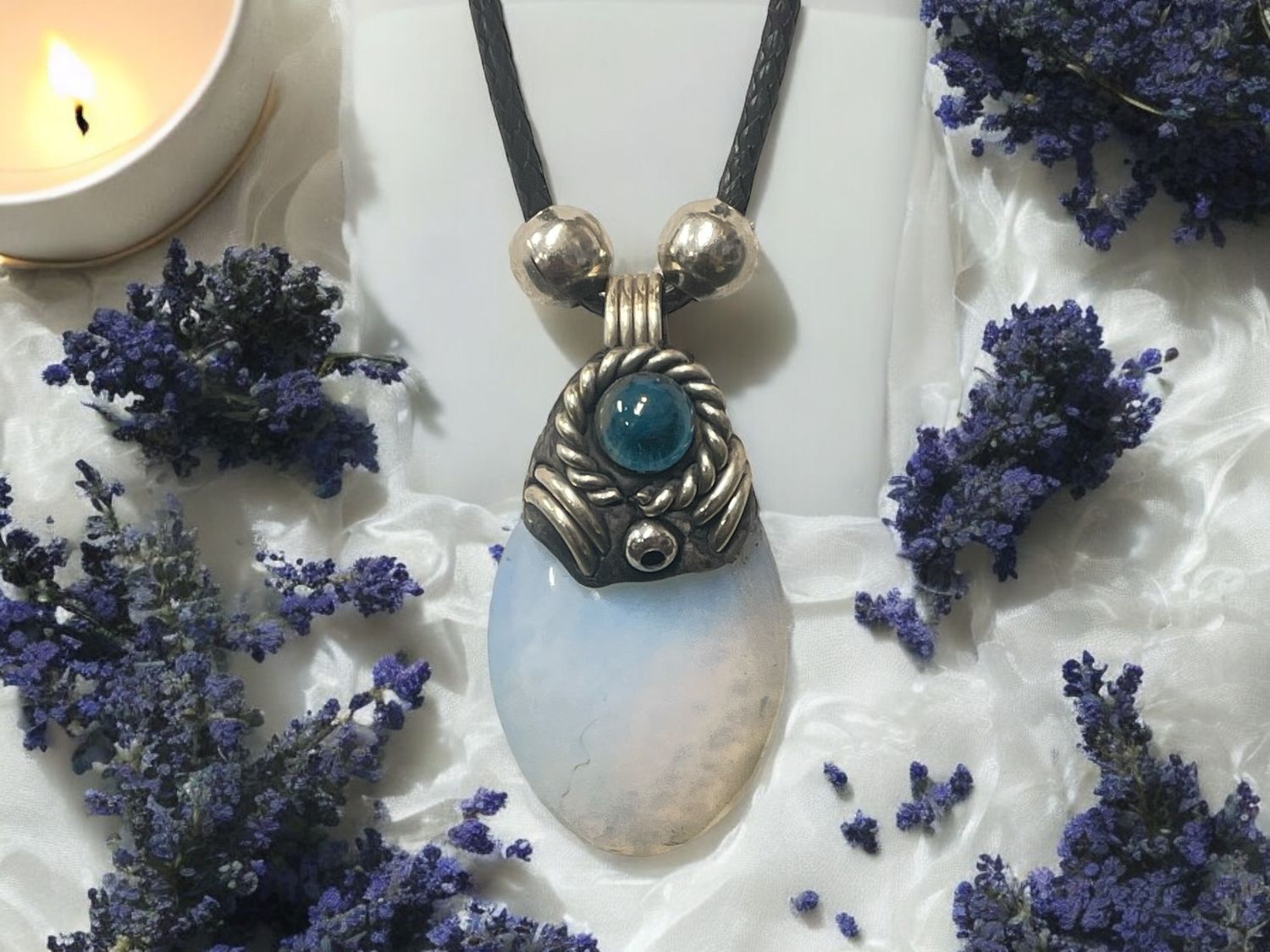 Teardrop Opalite Pendant Necklace