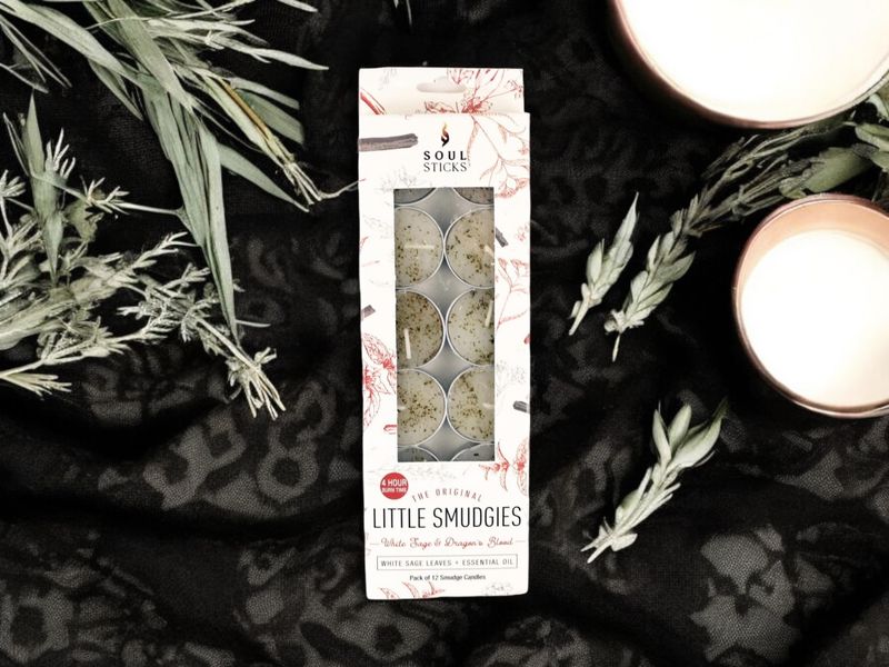 White Sage &amp; Dragons Blood Smudge Candles
