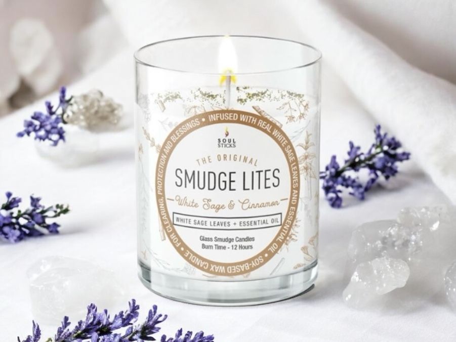 White Sage &amp; Cinnamon Votive Smudge Candle