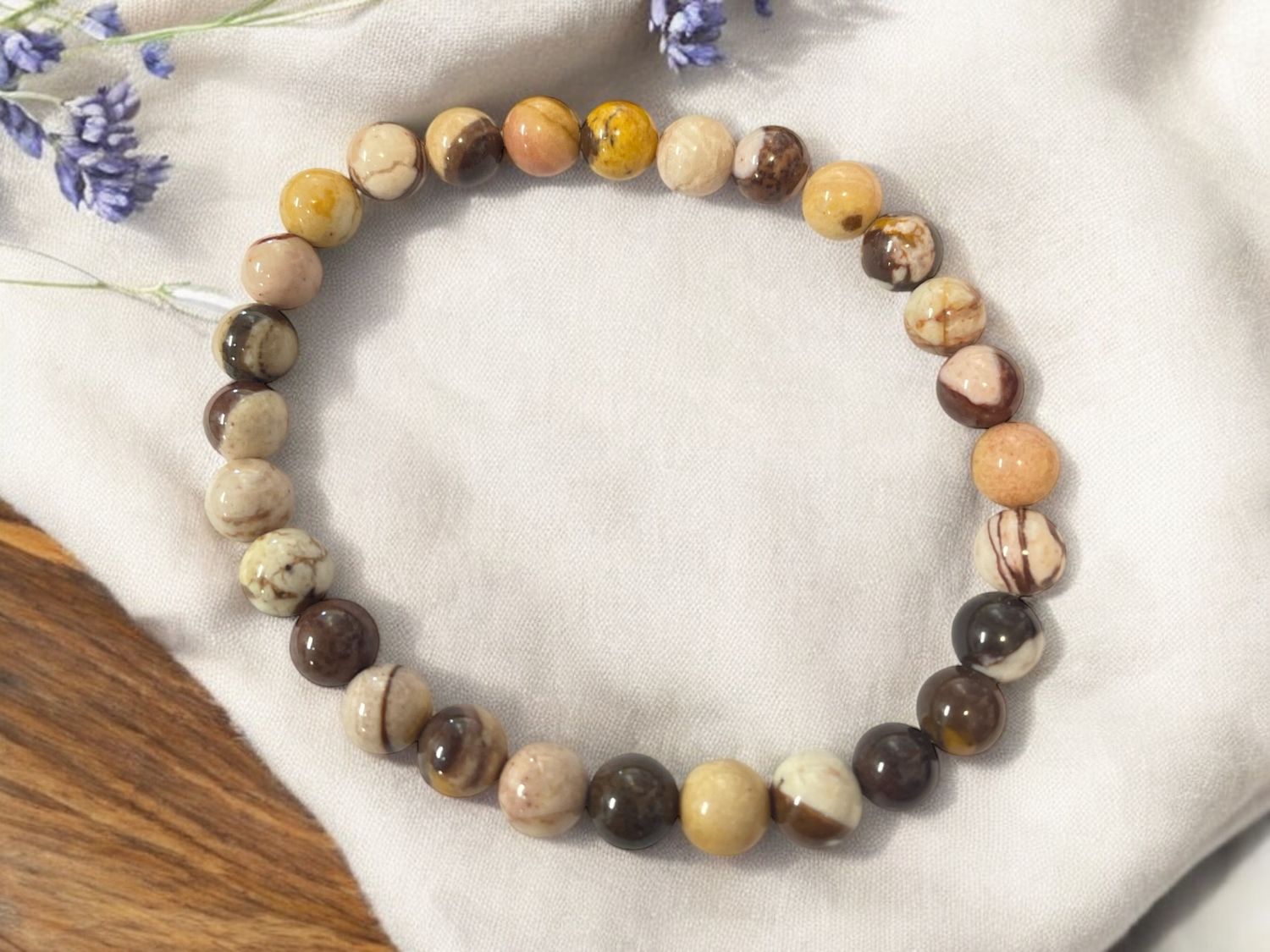 Coconut Jasper Bracelet 6mm