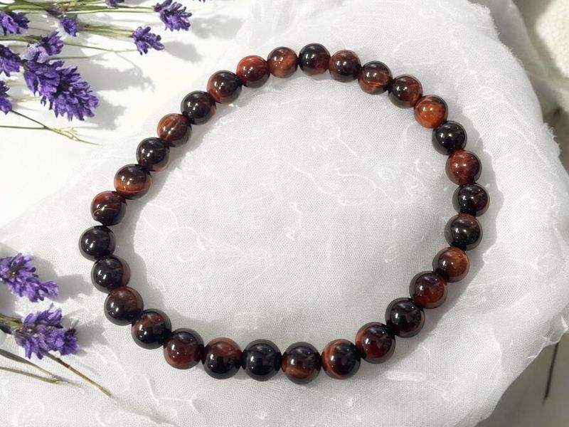 Red Tigers Eye Bracelet 6 mm