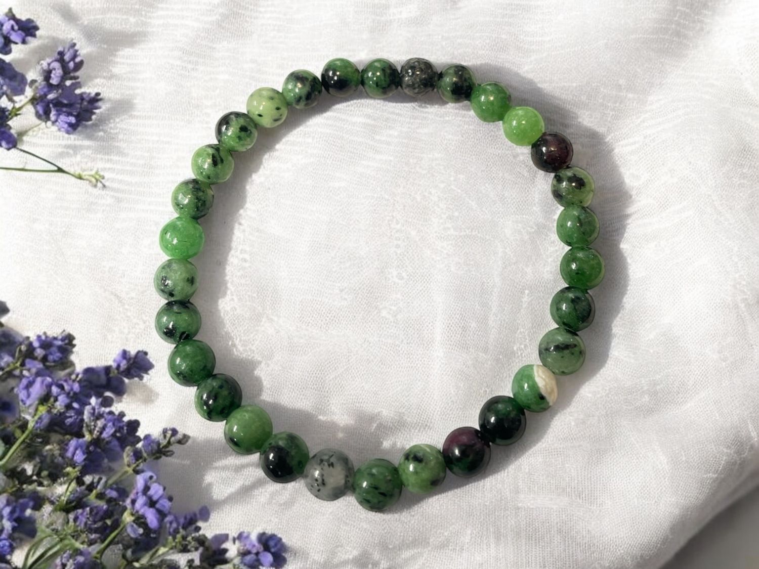 Ruby Zoisite Bracelet 6 mm